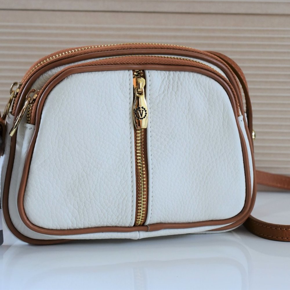 NEW! VALENTINA Made In Italy Leather Crossbody - Picture 5 of 8